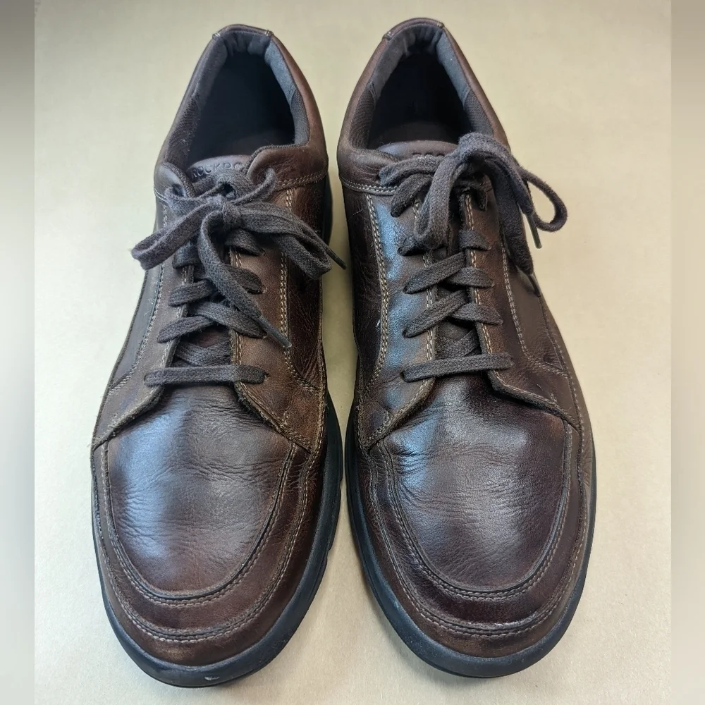 Rockport XCS H79440 Junction Point Brown Leather Oxford Shoes Men's Size 13